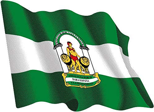 Artimagen Aufkleber Flagge Welle Andalusien 65 x 48 mm