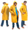 GOODS+GADGETS Friesennerz Regenjacke Regenmantel Outdoorjacke Damen & Herren Gummijacke wasserdicht Parka; Größe L/XL