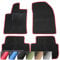 moto-MOLTICO Fußmatten Auto - Velours Autoteppiche passend für Peugeot 106 (1996-2003) - 4-teiliges Set - Schwarze Automatten mit Roten Ziernähten