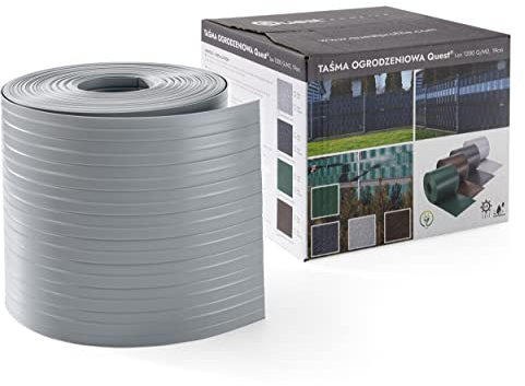 Quest Bandes Brise-Vue en PVC Rigide pour clôture Double Fil – Protection Vent et vis-à-vis – Bandes prédécoupées 2,525 m x 19 cm, 900 g/m2