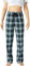 AIRIKE Femmes Pantalons Longs Coton Doux Bas de Pyjama Chaud Vêtements de Nuit à Carreaux No.3756 XXL