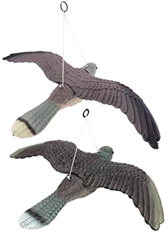 Inzopo Vogelschreck zum Aufhängen, Vogelbekämpfung, Vogelschutz, Deko, Bäume, Garten, 2 Stück