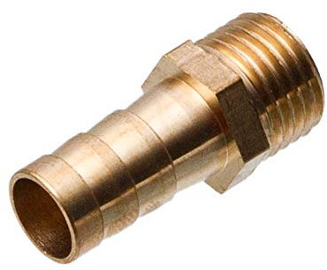 Messing Schlauchkupplung mit Gewinde 1/2 für Schlauch 10 mm