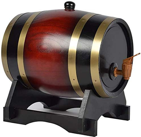 WaiMin Mini-Bierfass-Zapfhahn, Eichenfass, Weinfass aus Eichenholz, Vintage-Weinspender für Wein-, Bier, Spirituosen (Farbe: C, Größe: 10 l)