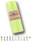 Sandras-Bastelladen Schrägband/Einfassband Baumwolle gefalzt 3m x 20mm - Punkte Muster 1008-Hellgrün-Weiß