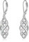 YFN Keltische Knoten-Ohrringe aus Sterlingsilber Viel Glück irischer keltischer Knoten Vintage-Ohrringe für Frauen (Weiß)