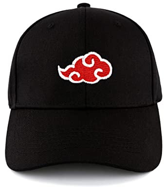 Roffatide Anime Red Cloud Verstellbare Baseballmütze Snapback-Hut Golfhut aus bestickter Baumwolle mit Abgerundeter Krempe