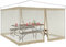 Relaxdays Moskitonetz für 3 x 3 m Pavillon, 2 Seitenteile, mit Reißverschluss & Klettband, 12 m XL Mückennetz, beige