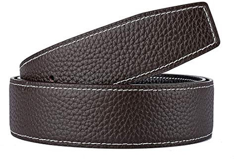 Vatee's Wendbare Echtledergürtel für Männer/Frauen Ersatzgurt ohne Schnalle 32mm breit 95cm lang Schwarz & Braun