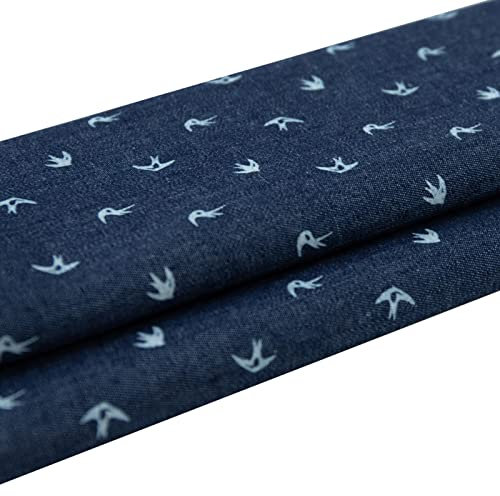 HARICSET Jeansstoff Meterware 100% Baumwolle 150 cm Breit 1m Meterware Der Zum Nähen Von Kleidung Beliebten Jeans Vorhängen Und Wohnaccessoires Verwendet Wird(Size:1.5 * 3m,Color:Navy blau)