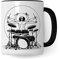 Schlagzeuger Tasse Schlagzeug Geschenk-Idee Kaffeetasse Humor Witz Geschenk für Schlagzeugspieler Drummer Kaffeebecher Schlagzeug Becher