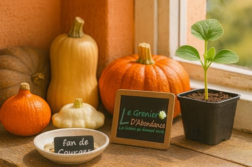 Lot de 100 graines à semer - Le Grenier d'Abondance - Fan de Courges - 9 sachets individuels