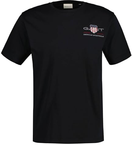 Gant Herren Reg Archive Shield Emb T-Shirt T Shirt, Schwarz, 5XL EU