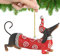 Halatua Weihnachtsdekoration zum Aufhängen | Weihnachts-Dackel-Weihnachtsbaum-Anhänger – Acryl-Spaß-Hunde-Auto-Anhänger zum Aufhängen, Bastelbedarf, DIY-Weihnachtsymbole, Heimdekoration