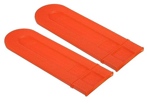 PATIKIL 14 Inch Chainsaw Chain Cover, 2 Pack Chain Saw Bar Protective Cover Plastic Chainsaw Saw Bar Scabbard Cover for Garden Chainsaw, Orange
