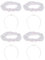 Acan Tradineur - Pack de 4 Coronas de ángel - Diadema con aro - Complemento para disfraz de carnaval, halloween, cosplay, fiesta, adultos, talla única. - Color Blanco