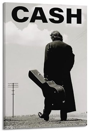 Terp Johnny Cash Poster, Wandkunst, Poster, Geschenk für Freunde, Schlafzimmer, Wohnzimmer, Dekor, moderner ästhetischer Rahmen-Stil, 40 x 60 cm