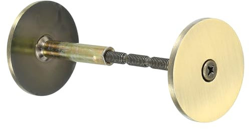 PATIKIL Door Knob Hole Cover Plate, 1 9/16 Dia. Deadbolt Cover Plate Door Hole Filler Plate for 1 1/32 to 1 3/8 Holes, Bronze