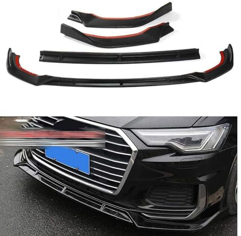 VENYAA Auto Frontspoiler für Audi A6 2019 2020, Frontstoßstangen Frontlippe Spoiler Splitter Diffusor KöRper Kit Zubehör
