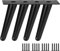 TempFoo Metal Furniture Legs 4 Inch, Oblique Conical Matte Black Furniture Feet for Sofa Cabinet Coffee Table Chair Desk Cupboard Couch Bed Home DIY Projects Modern Minimalist Style
