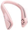 Jialexin Bladeless Personal Neck Fan, 6000mAh USB Rechargeable, Portable Hands-Free, Leafless Headphone Design, Three-Speed Settings for Sports, Outdoor, Women & Men - Pink
