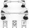 DEWEL Support Machine à Laver 4 Pieds à Ventouse, Socle Lave Linge Charge 250 kg, Socle Machine a Laver Réglable 45-65cm pour Frigo Lave-linge Sèche-linge (Blanc)
