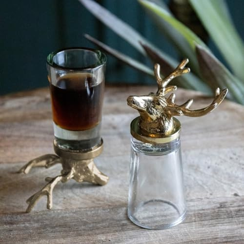 Culinary Concepts London Set of Two Stag Shot Glasses - Gold Finish