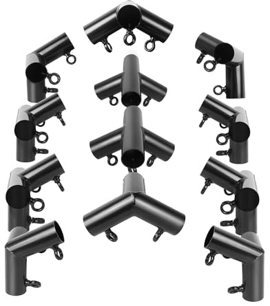 Aoneky 3,5 cm Eck-Himmel-Montage-Kupplungs-Set, passend für 2,5 cm EMT 2,5 cm verzinkte Rohre, 3,5 cm Zaun-Oberschiene, Rahmen-Carport-Anschlüsse (8 Beine)