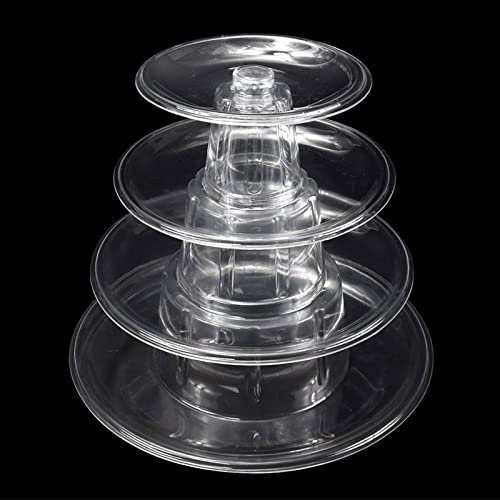 Transparent Macaron Holder 4 Tiers Dessert Cake Stand Rack Macaroon Cupcake Holder For Wedding Birthday Party Macaron Display Stand Cake Stand Cupcake Tower Display Macaroon Cupcake