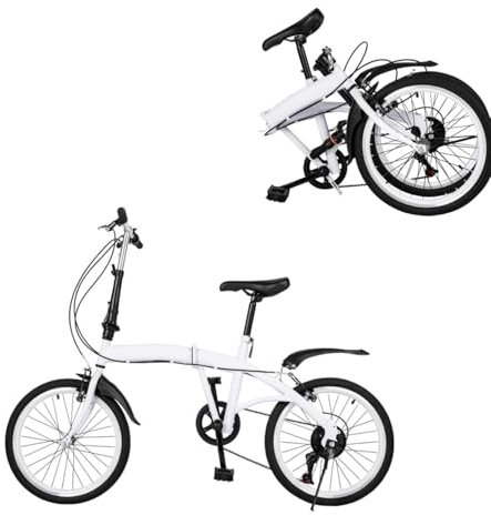 GCIUEMMH Faltrad für Erwachsene - 20 6-Gang Faltrad Klappfahrrad Modern Klapprad Fahrräder Faltbares Erwachsene City Bike Einstellbar Unisex Damen Herren Für Stadt Camping Sport Outdoor Radfahren