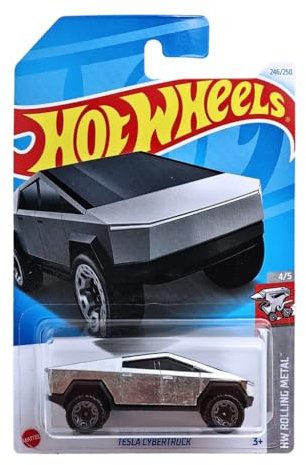 Hot Wheels - Tesla Cybertruck - HW Rolling Metal 4/5 - HTB55 - Short Card - ZAMAC - Mattel 2024 – 1:64