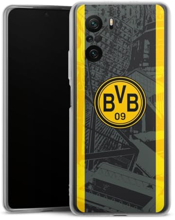 DeinDesign Silikon Hülle kompatibel mit Xiaomi Poco F3 Case transparent Handyhülle Borussia Dortmund BVB Stadion
