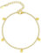 ASH'S CHOICE Gold Armbänder für Damen Frauen, 14K Vergoldet Charm Armband mit Coin Scheibe Anhänger Freundschaftsarmbänder Verstellbare Armband Boho Ketten Gold Mutter Frau Freundin Schmuck Geschenk