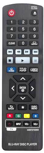 AKB73735806 Ersatz-Fernbedienung für LG BLU-RAY DISC Player BPM54 BP330 BP430 BP430N BP735 BP735B BP550 BP630S BP630N BP440 BP440N BP440K