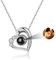 JONZIN Personalisierte Geschenke,Personalisierte Kette mit Bild im Stein,Halskette mit Foto Projektion Anhänger für Mama Damen Freundin Frauen Weihnachten Geburtstagsgeschenk (Herzform)