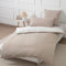 Nesture Bettwäsche 155x220 Baumwolle Beige/Weiß - Bettwäsche-Sets 2teilig Weich, 100% Gewaschene Baumwoll, Enthält 1 Bettbezug 155 x 220cm und 1 Kissenbezug 80x80 mit Reißverschluss