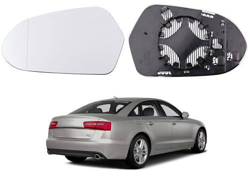 Hebstw Spiegelglas Ersatz für 2011-2018 Audi A6, Ersatz Spiegelglas Heizbar, Spiegelglas Außenspiegel Glas, Beheizbar Rückspiegelglas (Links)