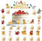 Decorazioni Torta Leone, Decorazioni Torta Compleanno, 17PCS Re Leone Topper Torta Compleanno, Decorazione Torta Compleanno, Cake Topper Compleanno, Happy Birthday Decorazioni Torta, per Bambini