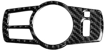 SZFJMQP Kohlefaser-Abdeckungsaufkleber, Zubehör, Dekoration, kompatibel mit BMW 5er-Serie F10 2011–2017 (Scheinwerfer-Steuerrahmen 10)