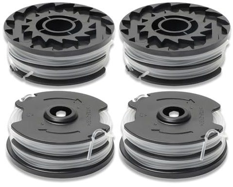 4 Bobine de fil de Rechange Compatible avec Parkside PRTA 20-Li A1/B2/C3 PRT 300 A1 PRT 550 A1/A3,Bobines de fil pour Coupe-bordure(8,2m x Φ1.65mm)