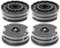 4 Bobine de fil de Rechange Compatible avec Parkside PRTA 20-Li A1/B2/C3 PRT 300 A1 PRT 550 A1/A3,Bobines de fil pour Coupe-bordure(8,2m x Φ1.65mm)