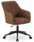 DUBI Möbel Bürostuhl Leon – ergonomisch & höhenverstellbar – Schreibtischstuhl in Lederoptik Braun – drehbar, auf Rollen, gepolstert (Lederoptik Braun)
