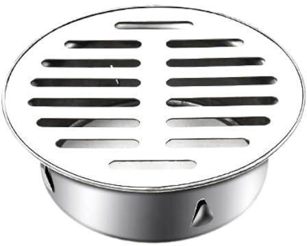 TAIZhiChen Griglia Rotonda Piatta per Scarico, Filtro per Scarico Bagno, per Lavelli da Giardino, Docce, 10.2x3.8 Cm