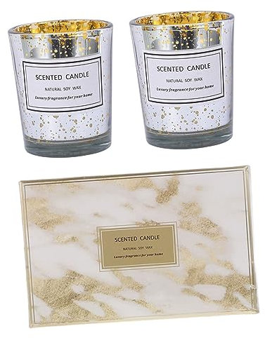 SAFIGLE Juego de 2 Velas Aromáticas Decorativas para Aromaterapia Vela Perfumada de Mesa Diseño de para Yoga y Relajación