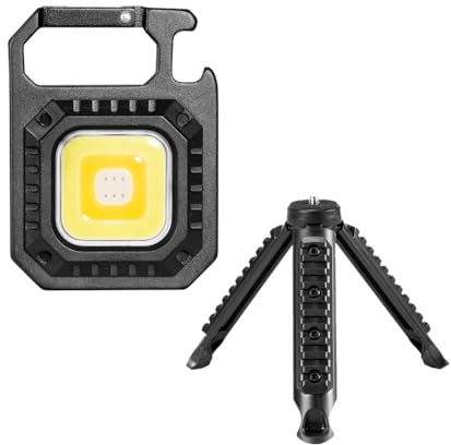 LIXSAZSE Portable Mini Flashlight Camping Hiking Keychain Light Keyring Lamp with Tripod Outdoor Equipment Lighting Supplies