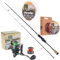 Zite Fishing UL Gummiköder Angelset | Solid Tip Forellenrute Ultra Light 0,5-3g | 1000er Spinnrolle | 0,06mm Geflochtene Schnur Forelle | Spinnruten Combo Forellensee Angeln