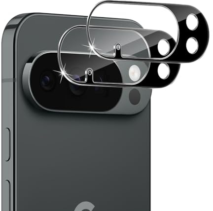 LiiLaa Kamera Schutzfolie für Google Pixel 10 Pro, 2 Stück Kameraschutz 9H Härte Kamera Glas Folie Anti-Kratzen Linse Schutzglas - Schwarz