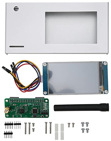 Baxnore Repeater-Board-Modul, silbernes Metallgehäuse, 3,2-Zoll-Bildschirm, hochpräzise gravierte Aluminiumlegierungsschale für Elektronik-DIY-Projekte und Signalverstärkung