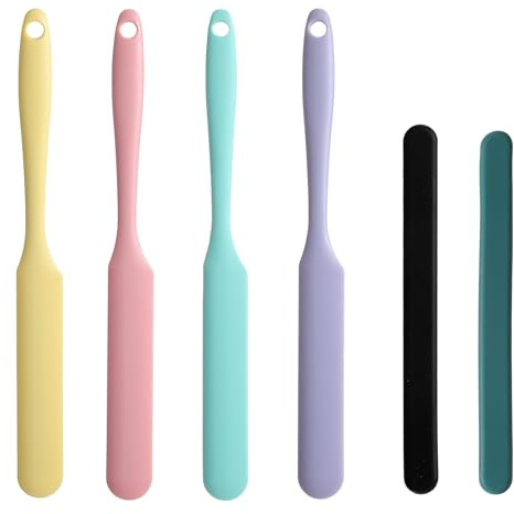 6pcs Wax Sticks, Non Stick Waxing Spatulas Silicone Removal Sticks Applicator Spatula Reusable Hard Scraper Eyebrow for Home Salon Body Use