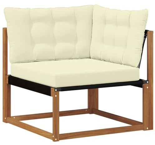 vidaXL Outdoor Ecksofa Massivholz Akazie Natur, Balkonmöbel, moderner Outdoor-Stil, langlebiges Akazienholz-Loungeset für chillige Gartenmomente